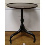 A dish top mahogany tripod table W.51cm