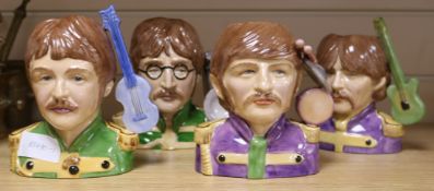 A set of Peggy Davies Artist's Original proof Beatles character jugs
