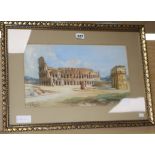 Gaetano Facciola, watercolour, The Coliseum, Rome, signed, 23 x 40cm.