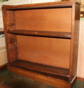 A Victorian mahogany three shelf open bookcase W.94cm