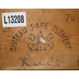 Twelve bottles Chateau Pape Clement 1970