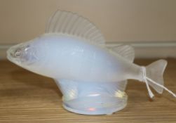 A Lalique 'Perche' opalescent glass paperweight (after the original car mascot)