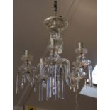 A glass chandelier