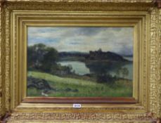 P. Buchanan, oil on canvas, Scottish loch scene, signed, 30 x 45cm