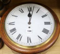 A wall clock with single fusee movement with anchor escapement 38cm