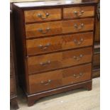 A mahogany chest of six drawers W.84cm