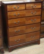 A mahogany chest of six drawers W.84cm