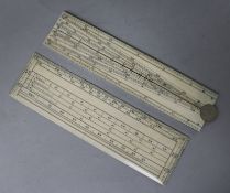 Two ivory rulers
