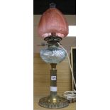 A Victorian table lamp