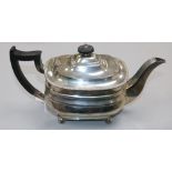 A George VI silver teapot, William Hutton & Sons, Sheffield, 1942, gross 24.5 oz.