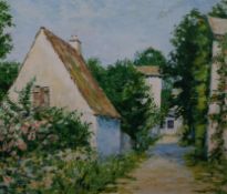 William Foreman, oil on canvas, Cottages Labastide du Vert, signed, 59 x 69cm