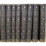 Knights, a set of eight Shakespere leather bound books