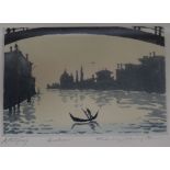 Charles Newington (1950-), artists proof lithograph, 'Accademi' - a Venetian backwater, signed and