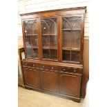 A reproduction mahogany bookcase W.145cm