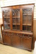 A reproduction mahogany bookcase W.145cm