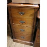 A mahogany chest of four drawers W.42cm