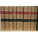 Hume, David - History of England, 6 vols, 8vo, calf, London 1848, uniformly bound with Smollett,