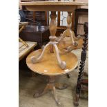 Two pine pub tables W.75cm