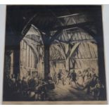 Middleton Todd, 'Autumn Festival, Cornwall', drypoint, and three other prints, including Sidney