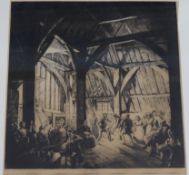 Middleton Todd, 'Autumn Festival, Cornwall', drypoint, and three other prints, including Sidney