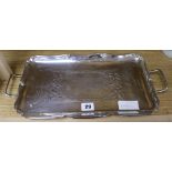 A WMF Art Nouveau silver plated tray width 43cm depth 20cm