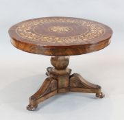 A marquetry table W.97cm