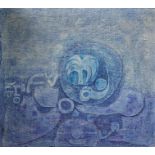 Terry Durham 1968 acrylic painting 'Signs to Blue' 69 x 76cm.