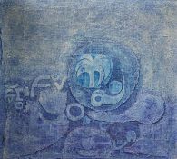 Terry Durham 1968 acrylic painting 'Signs to Blue' 69 x 76cm.