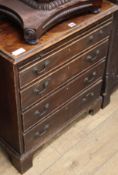 A small 4 drawer mahogany chest W.66cm