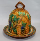 A Majolica style cheese dome H.38cm