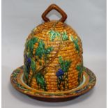 A Majolica style cheese dome H.38cm