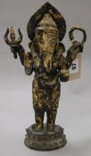 An Indian gilt figure of Ganesh H.29cm