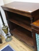 A Victorian mahogany open bookcase W.61cm