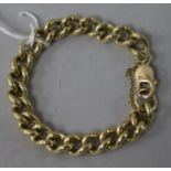 A 9ct gold curb link bracelet.