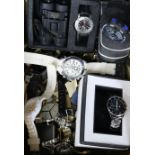 Large quantity of various watches.