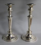 A pair of George V silver Sabbath Day candlesticks, Rosenzweig, Taitelbaum & Co, London, 1919, 30.