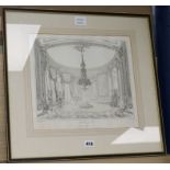 John Nash, a proof engraving of The [Royal] Pavilion salon, 1823, 13ins x 14ins