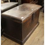 An early 19th century oak trunk W.92cm