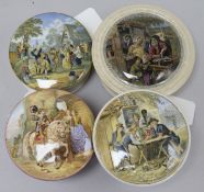 Four Prattware large pot lids and bases, including 'The Battle of the Nile' (210), unusually large