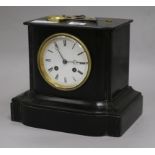 A slate mantel clock