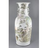 A large Chinese famille rose vase, Republic Period, painted with ladies playing musical