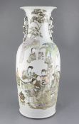 A large Chinese famille rose vase, Republic Period, painted with ladies playing musical