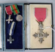 A cased MBE and miniatures