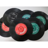 Seven vinyl 45rpm records incl Beatles, Shadows, Acker Bilk & Adam Faith