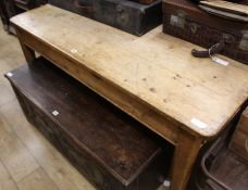 A 19th century pine farmhouse table W.152cm