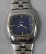 A gentleman's 1970's/ 1980's stainless steel Zenith automatic wrist watch.