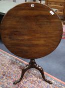 A George III mahogany tripod table W.77cm