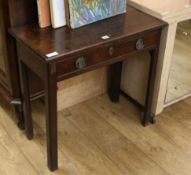 A George III mahogany side table W.57cm