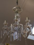 A glass chandelier