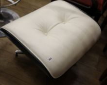 A leather foot stool